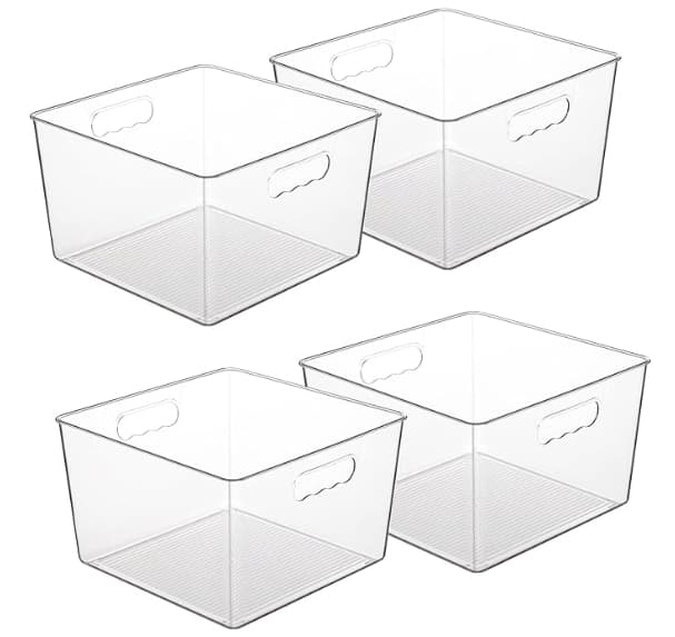 Refrigerator Storage with Handle Transparent Drawer for Fruit and Vegetable Beverage Storage Container