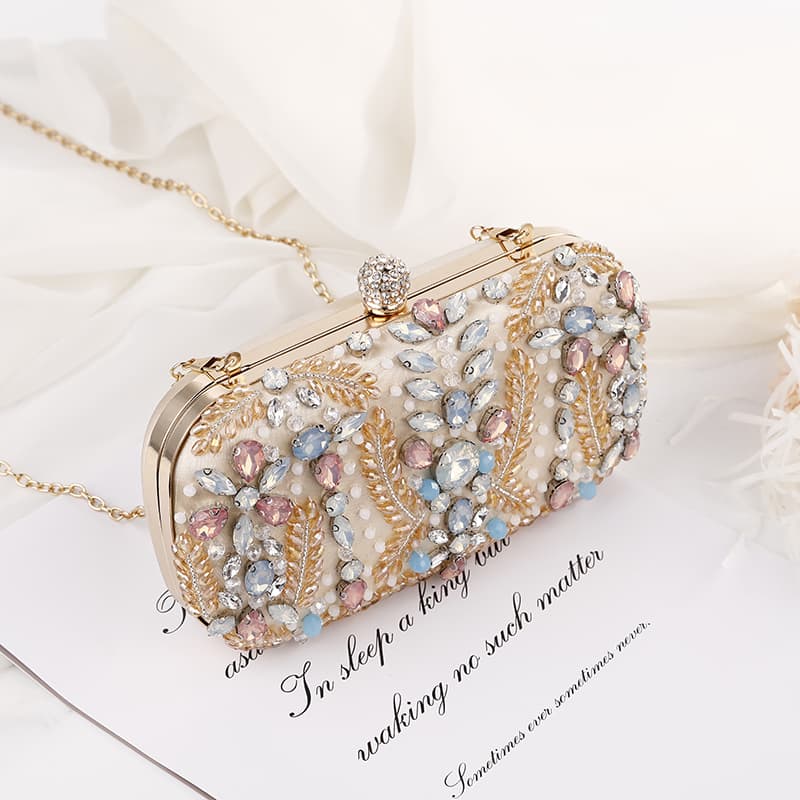 Luxury Beads Embroidery Evening Bag Party Wedding Handbag Clutch Mini Shoulder Bag