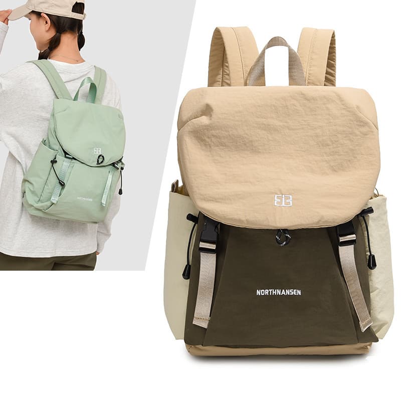 Convenient Drawstring Flip Student Backpack for Daily Commutes