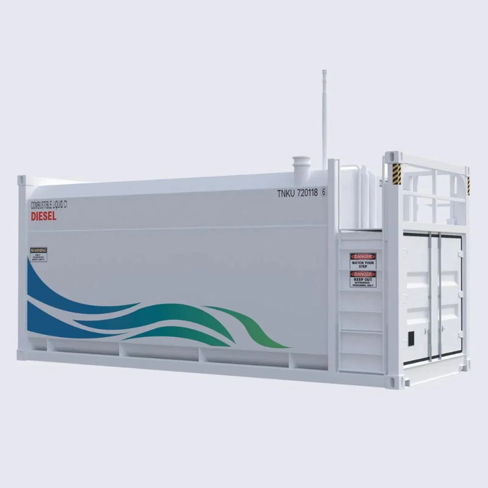 Petrol Service Station 30000-66000 Liters Diesel Fuel Storage Tank Container Mounted Mobile Fuel Station Skid