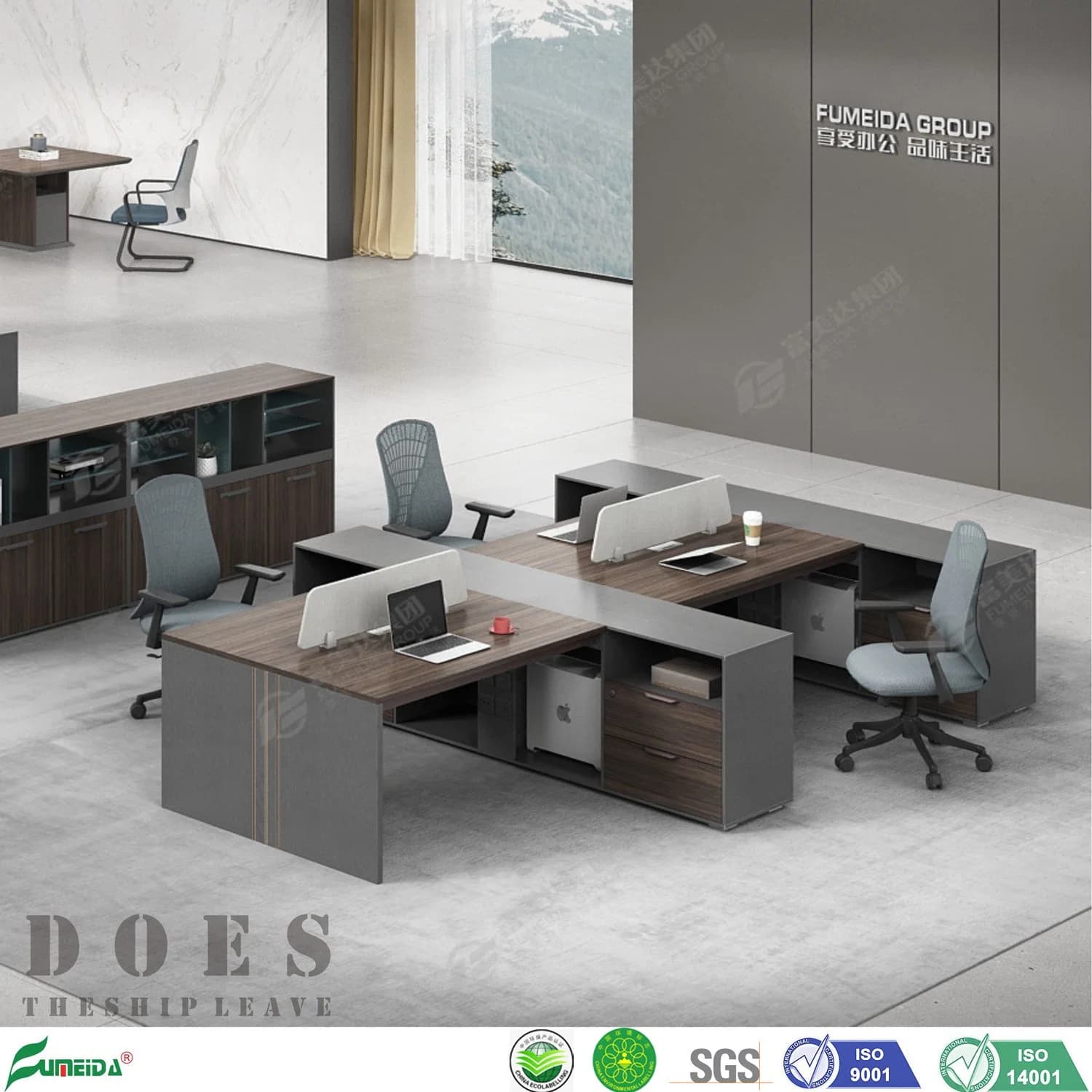 4-Seat Office Furniture Good Quality Modern Design Office Workstation