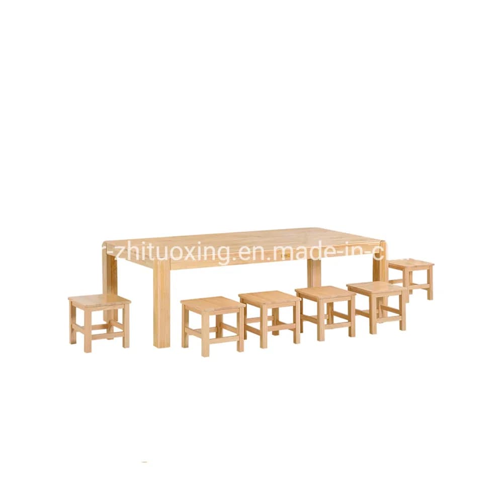 Best Star Children Rectangle Solid Wood Kids Table, , Children School Furniture, Preschool and Nursery Study Table, Kindergarten Classroom Student Table