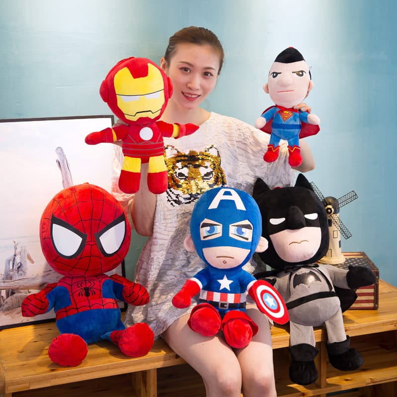 Avengers League Doll Plush Toys Captain America Spider Man Steel