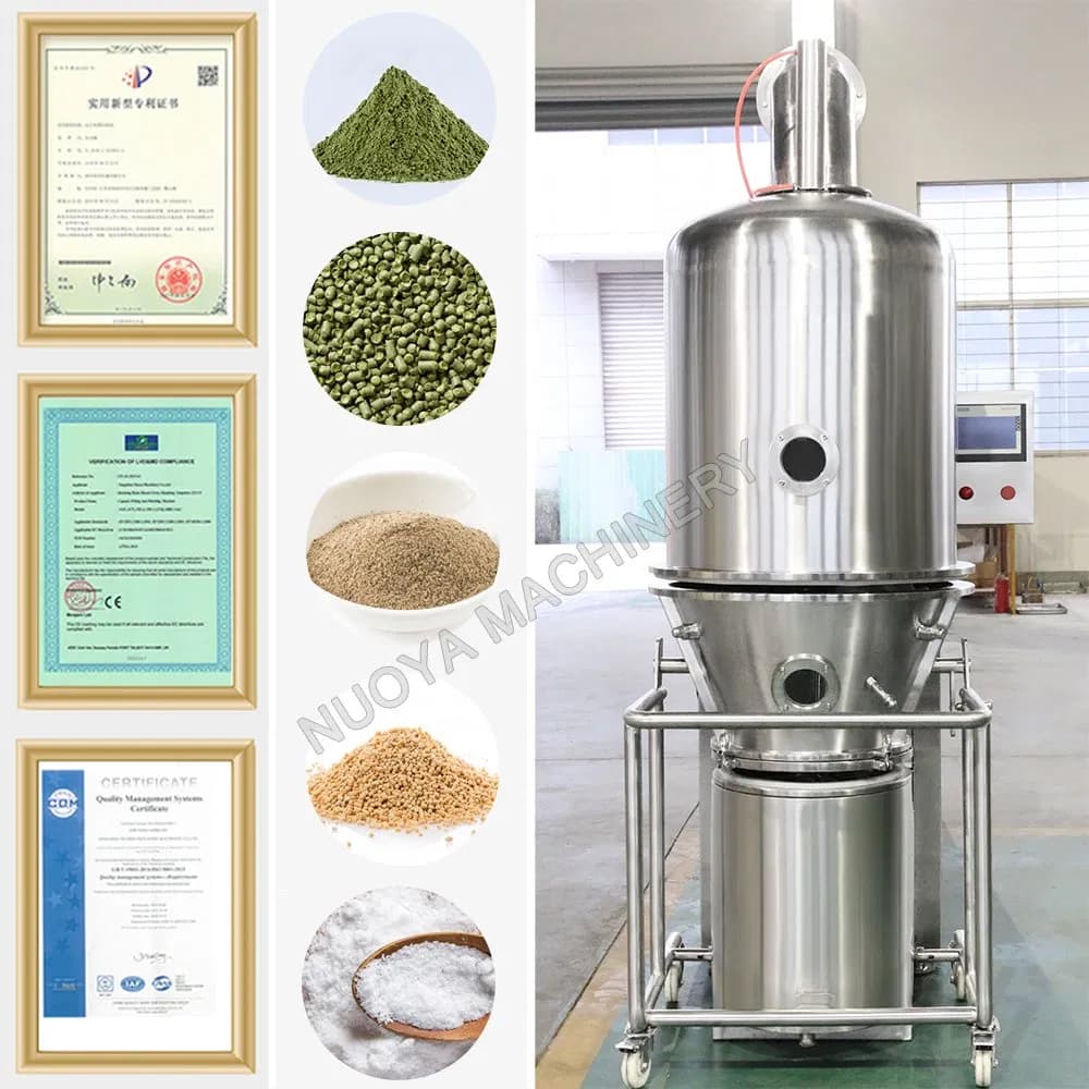 Gfg80 Lab Fluidized Bed Dryer Detergent Powder Granule High Efficient Boiling Dryer Machine