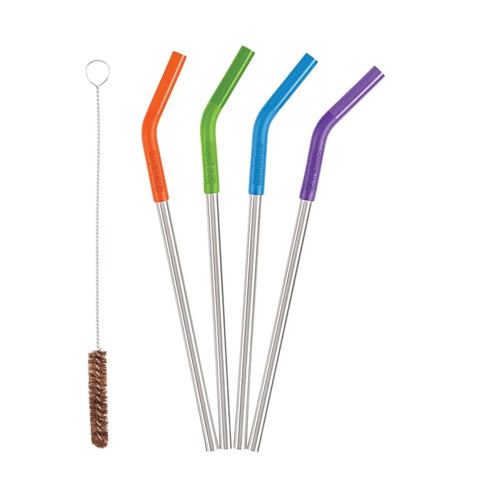 304 Metal Drinking Stainless Steel Straw with Clean Brush
