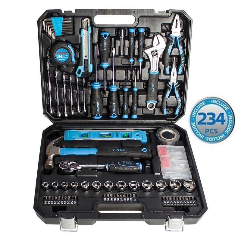 Fixtec 234PCS Socket Wrench Set Manufacturers Wholesale Mechanical Repair Combination Hand Tool Set Kit