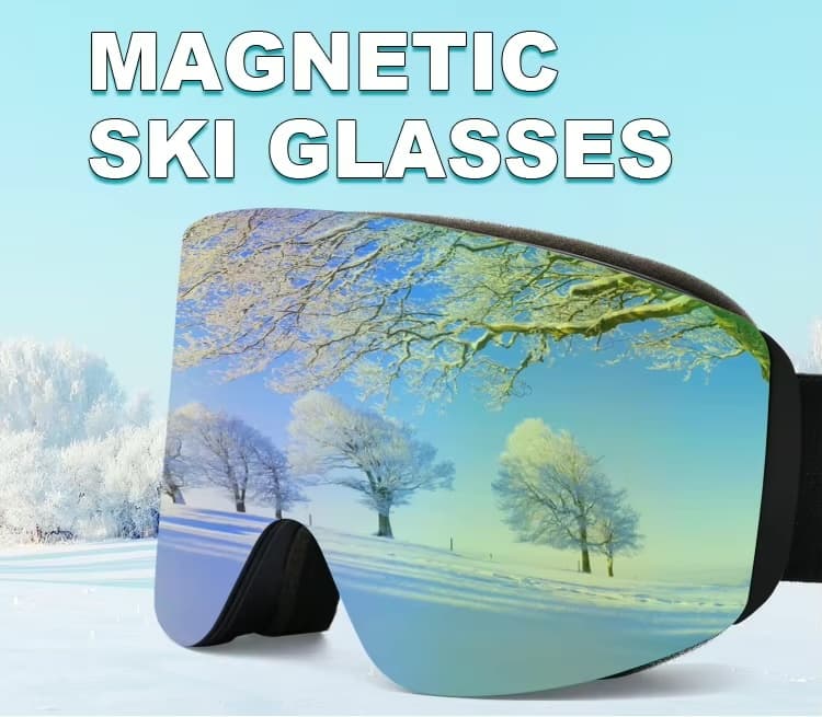 Snowboard Goggles Fashion High Impact PC Lens Magnetic Custom Ski Goggles