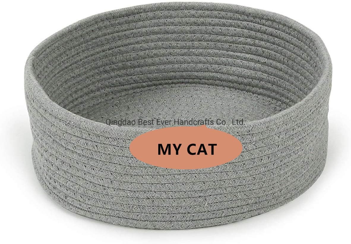 Small Dogs Cat Basket Pet Sleeping Bed with Plush Bed