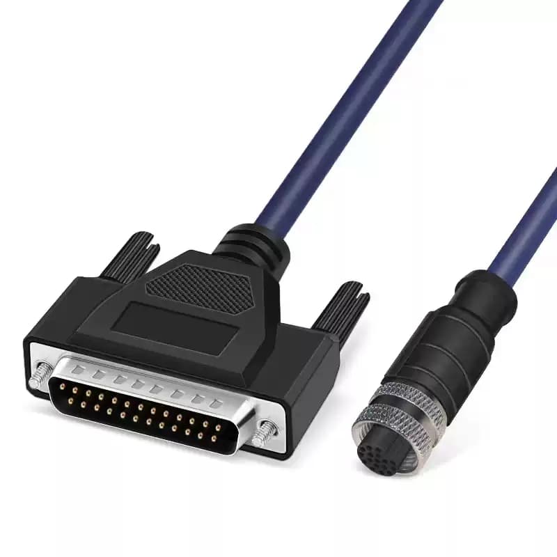 M12 to Db25 Industrial Instrument Serial Communication Conversion Cable