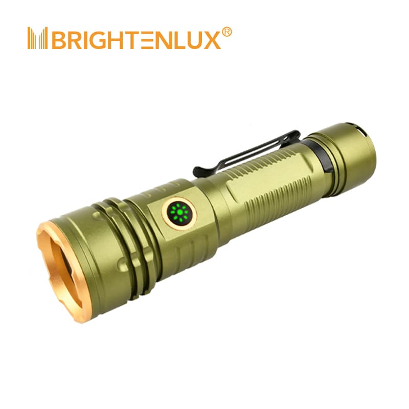 Brightenlux 2000 Lumen USB Rechargeable LED Tactical Light Outdoor Emergency Hand Torch Magnet Flashlight with Power Bank