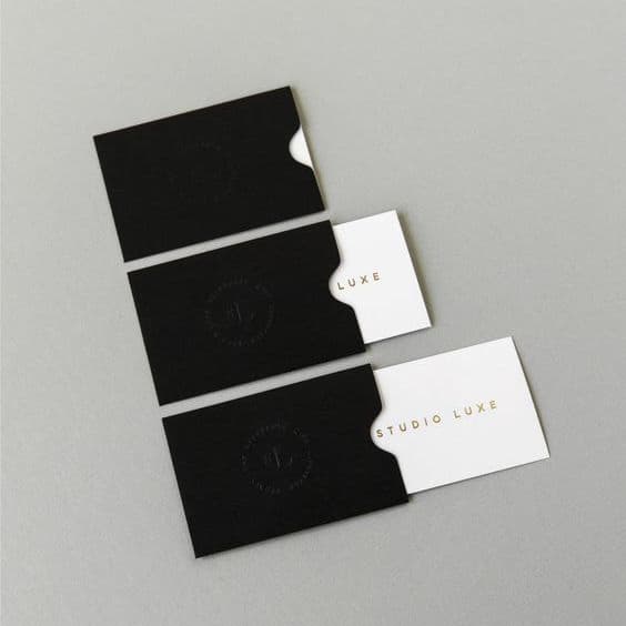 Embossed Logo Matt White Thank You Card Sleeve Business Gift Paper Envelope