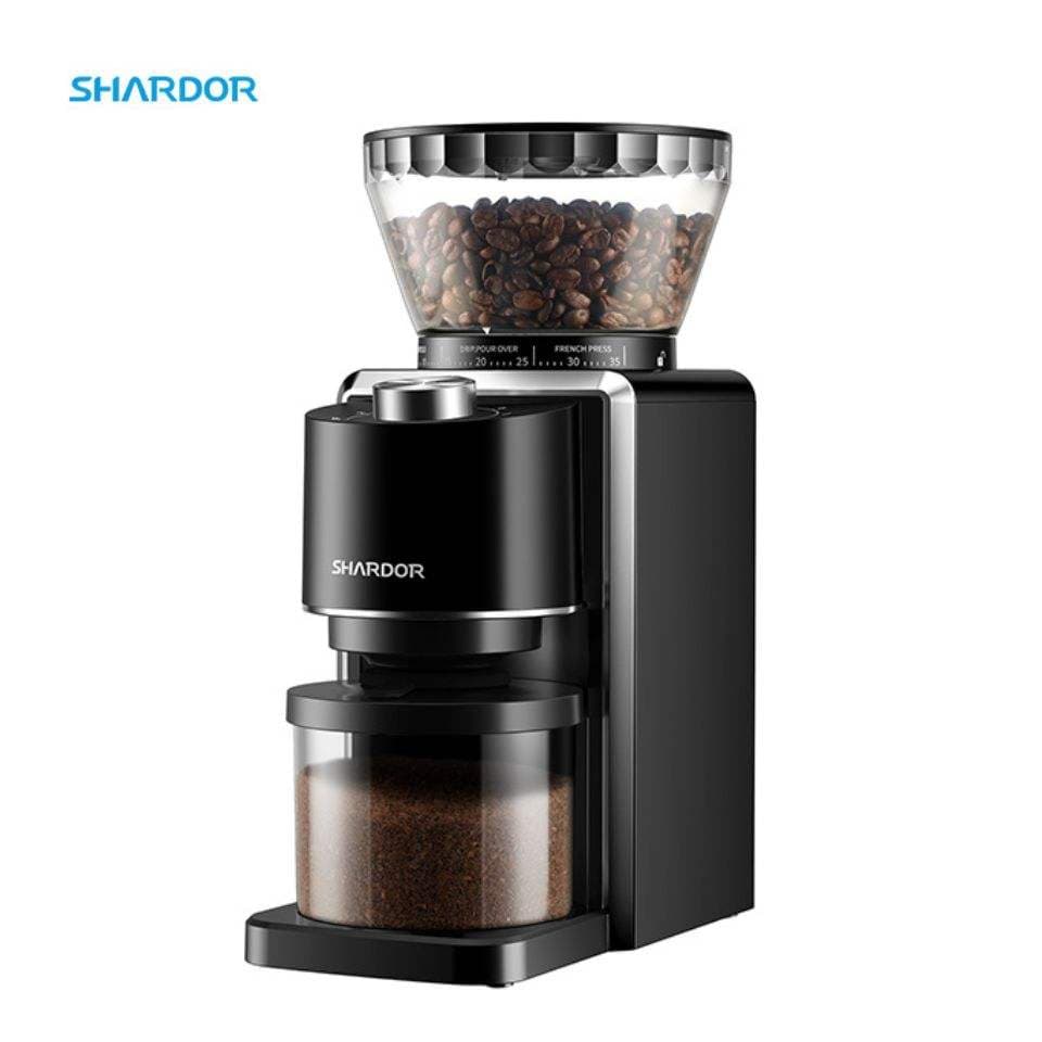 Electric Adjustable Burr Mill 35 Precise Grind Setting Conical Burr Coffee Grinder