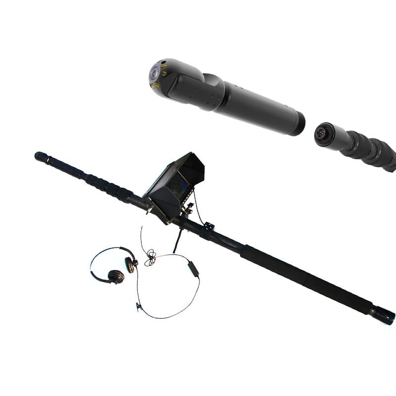 3rd Eye CE FCC Approved Life Detector 8.5meter Carbon Fiber 360 Degree Rotation Audio Video Telescopic Pole Inspection Camera