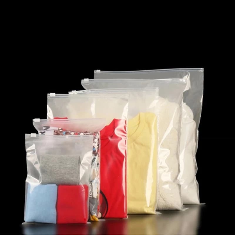 Wholesale Low Price OEM Custom Matte/Frosted Biodegradable Zipper Bags T Shirt Swimwear Packing Zip Lock Clothing Bags with Logo