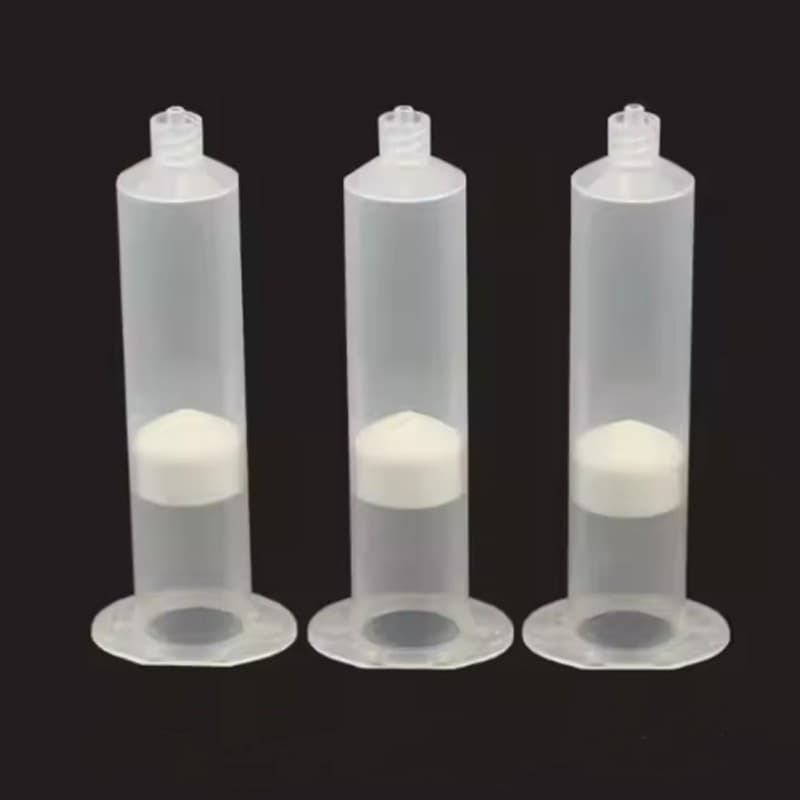 30cc Transparent Black Syringe Barrel Adhesive Plastic Dispensing Adapter Oral Fluids Glue Dispenser Container
