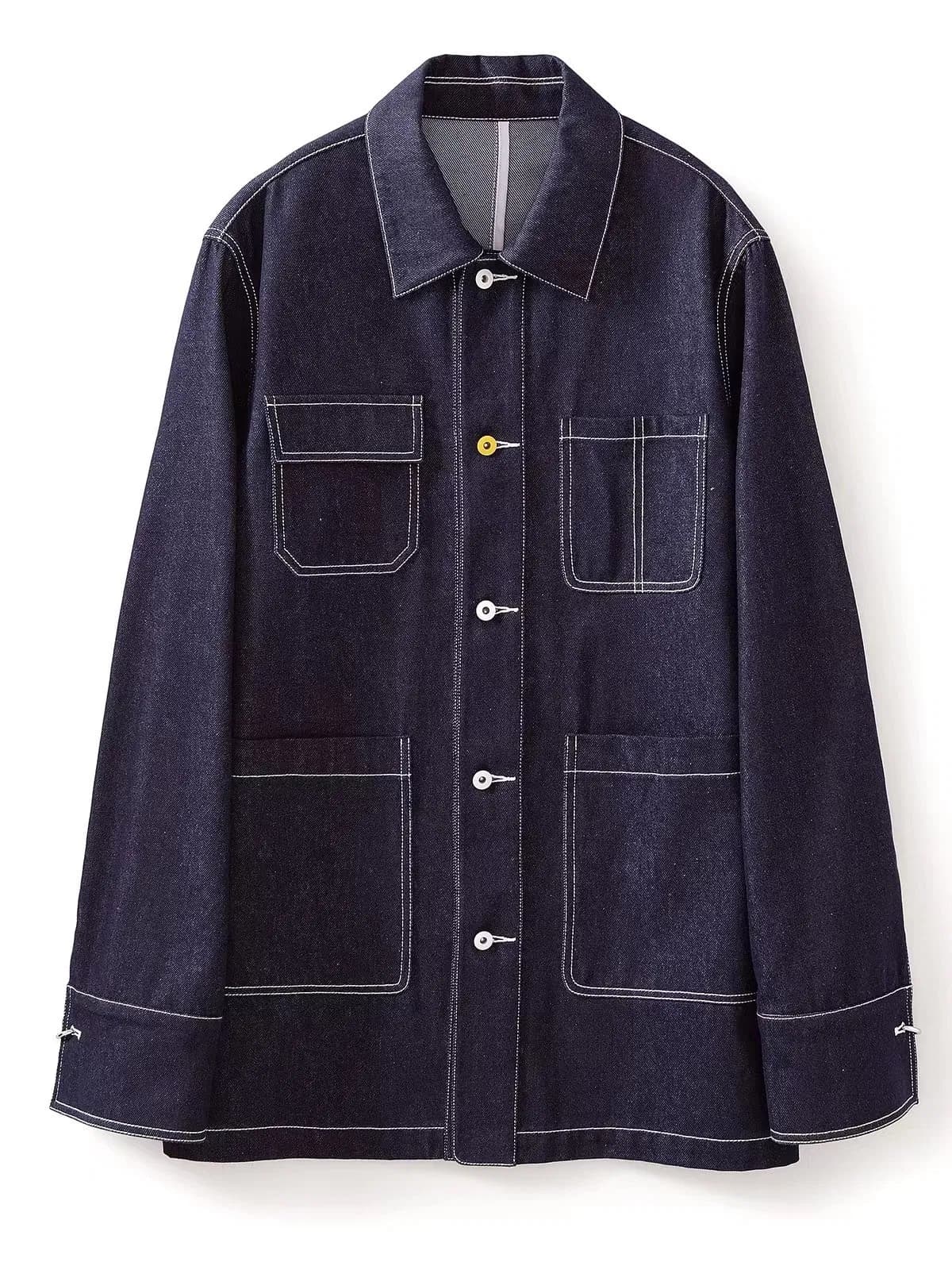 Ladies Casual Loose Contrast Color Cool Denim Jacket Coat