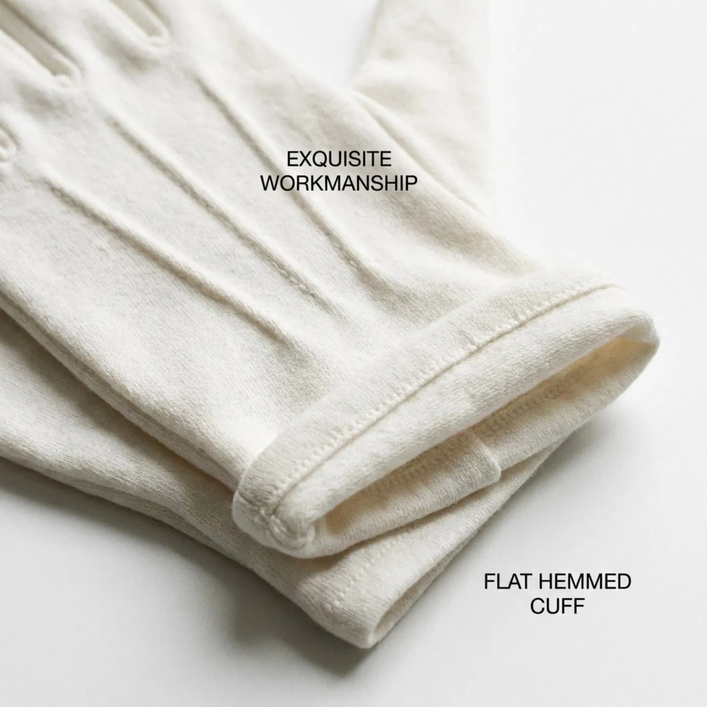 Highly Breathable and Sweat-Absorbent Industrial White Cotton Gloves for Industrial Ordinary Labor Protection