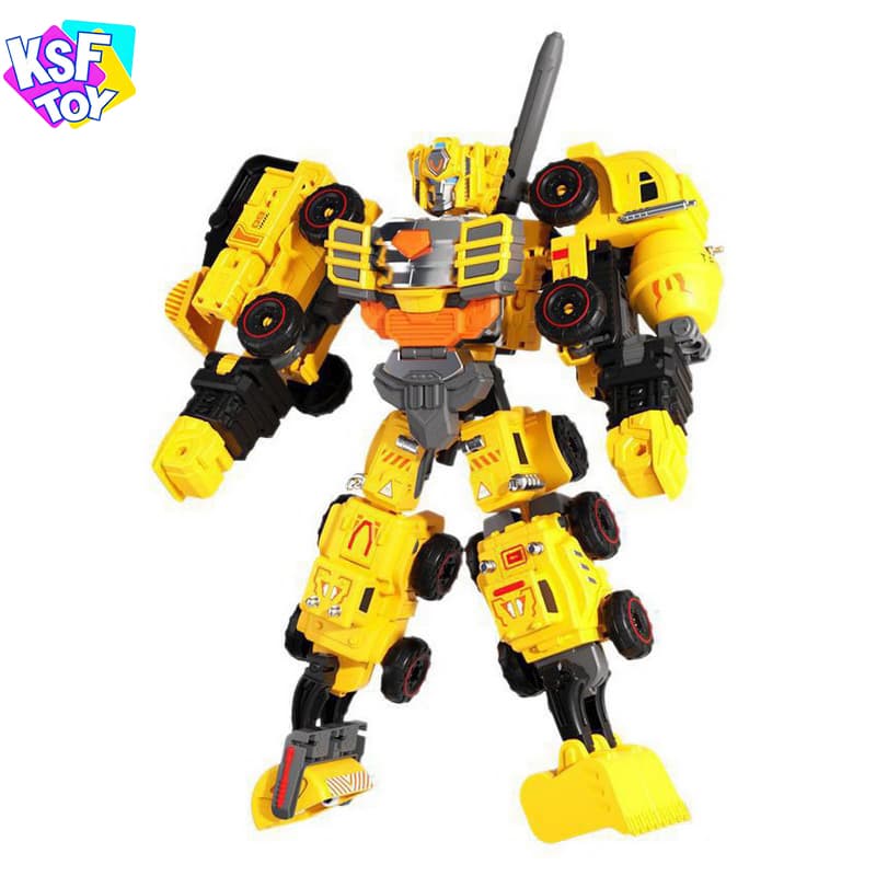 Wholesale 5-in-1 Construction Vehicle Transformation Robot Toy Set Stem DIY Take Apart Engineering Truck Mecha for Kids