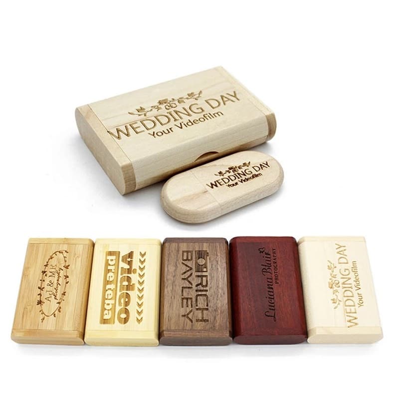Custom Design Wood USB Stick 32GB 64GB 128GB Wood USB Flash Drive 8GB 16GB Pendrive USB Flash Disk with Printing Logo