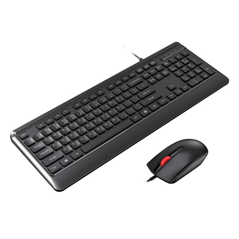 105 Keys Business Optical Computer Input Set USB Combo Corded Mouse and Keyboard