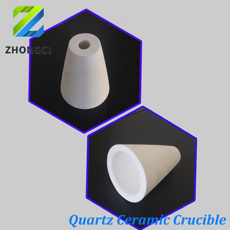 Zhongci Ceramic Factory Supply Laboratory Uses Cylindrical Translucent Silica Quartz Crucible for Melting Ceramic Crucible