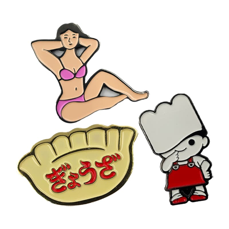 Custom Metal Pin Printing Cute Enamel Printing Metal Badge Anime Label Printing