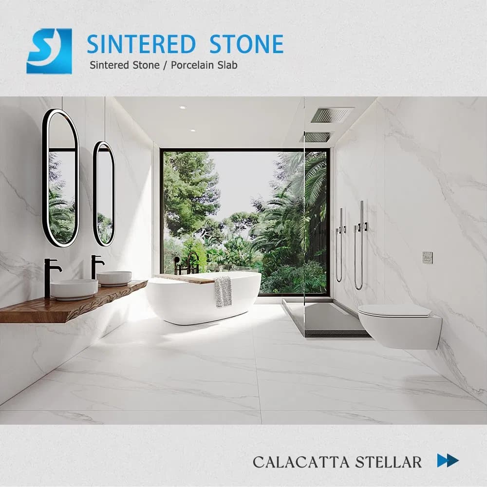 High Quality Premium Large Format Polish Porcelain Slab Countertop Island Solution