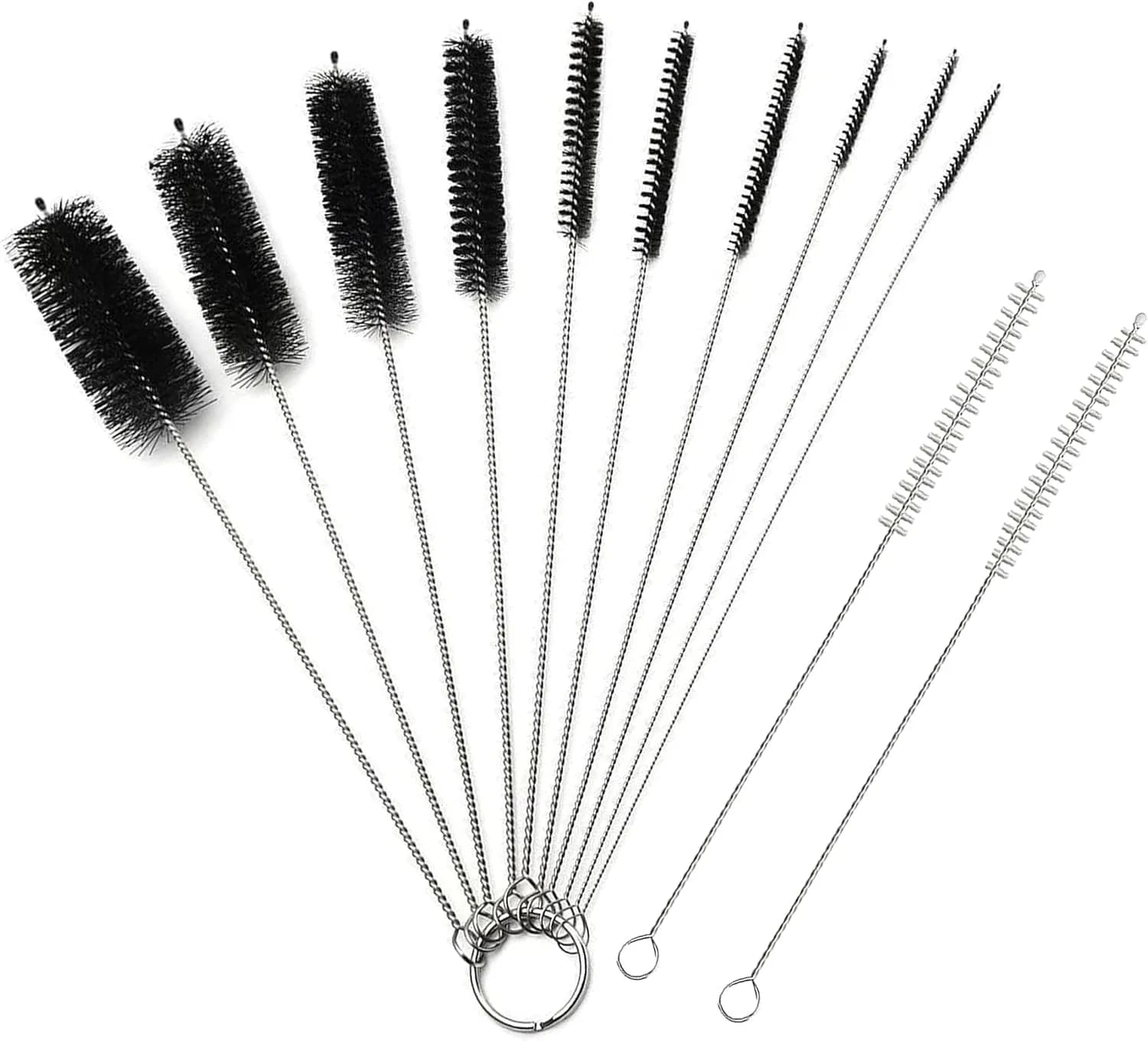 12PCS Straw Cleaner, 8/10inch, Different Dias, Straw Cleaner Brush