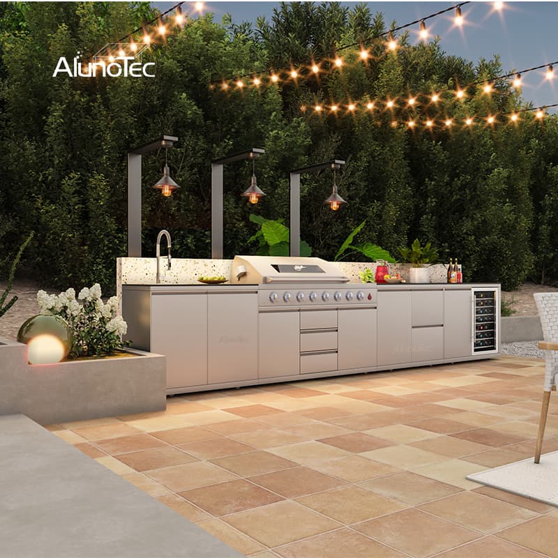 Removable Grease Tray and Oil Pan Design Electric Grill Outdoor Kitchen
