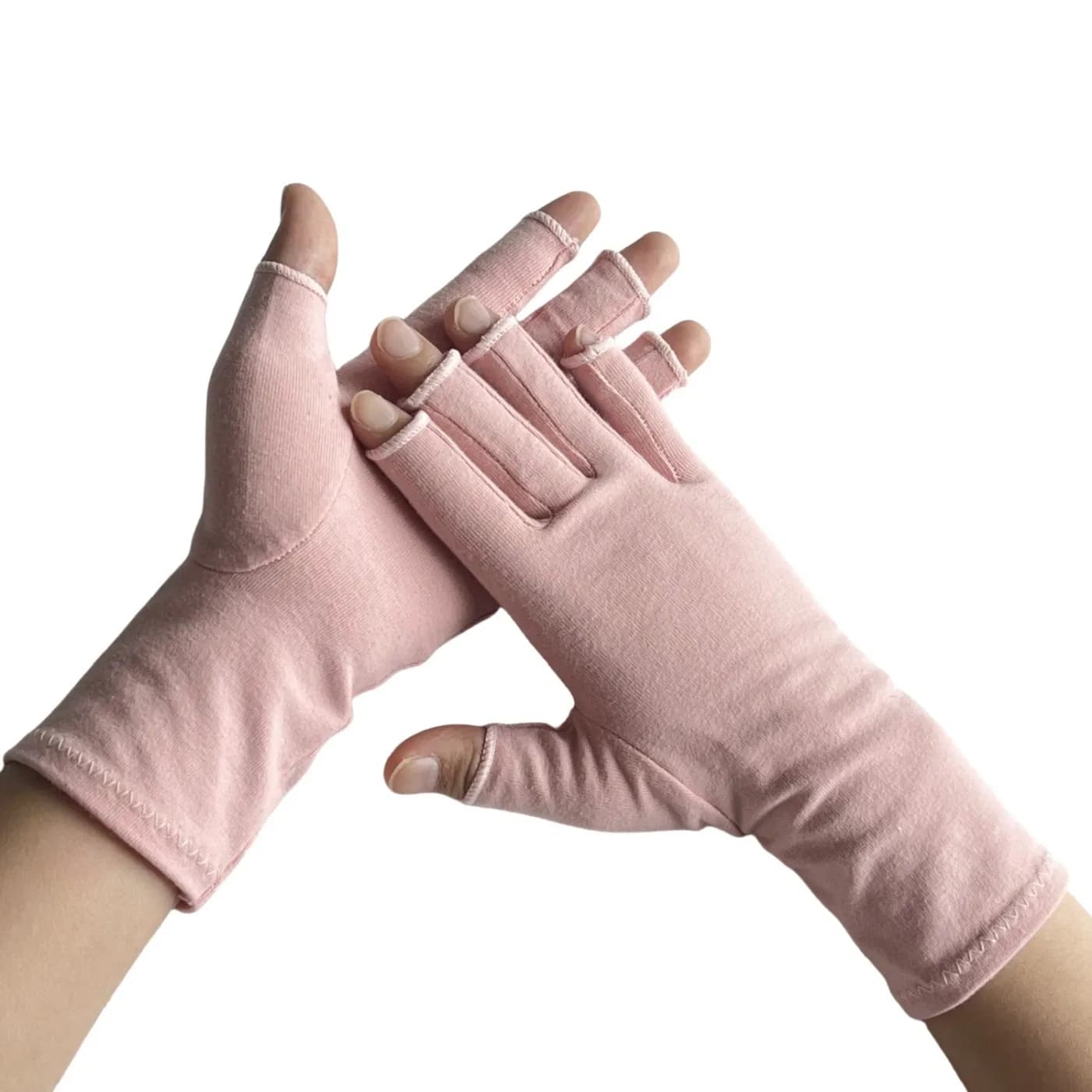 Flexible Full Finger Design Durable Elastic Knitting Seamless Knit Arthritis Compression Gloves for Hand Stiffness Rehabilitation Care