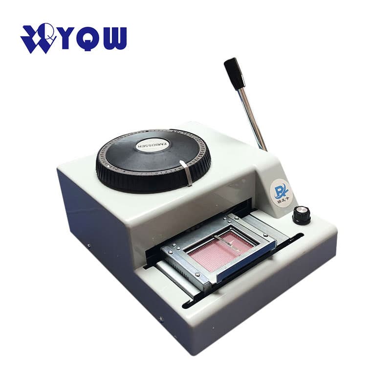 China Manufacture Manual Plastic PVC Card Embossing Machine