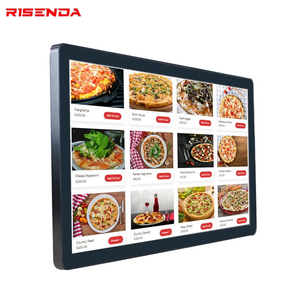 Embedded and Wall Mount 21.5" Industrial PC All in One Touch Screen POS Display