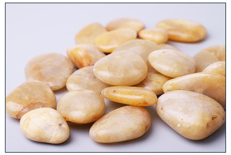 Modern Design Natural Stone Yellow-Cobblepebble Marble Mosaic Polished Finish for Exterior Landscaping