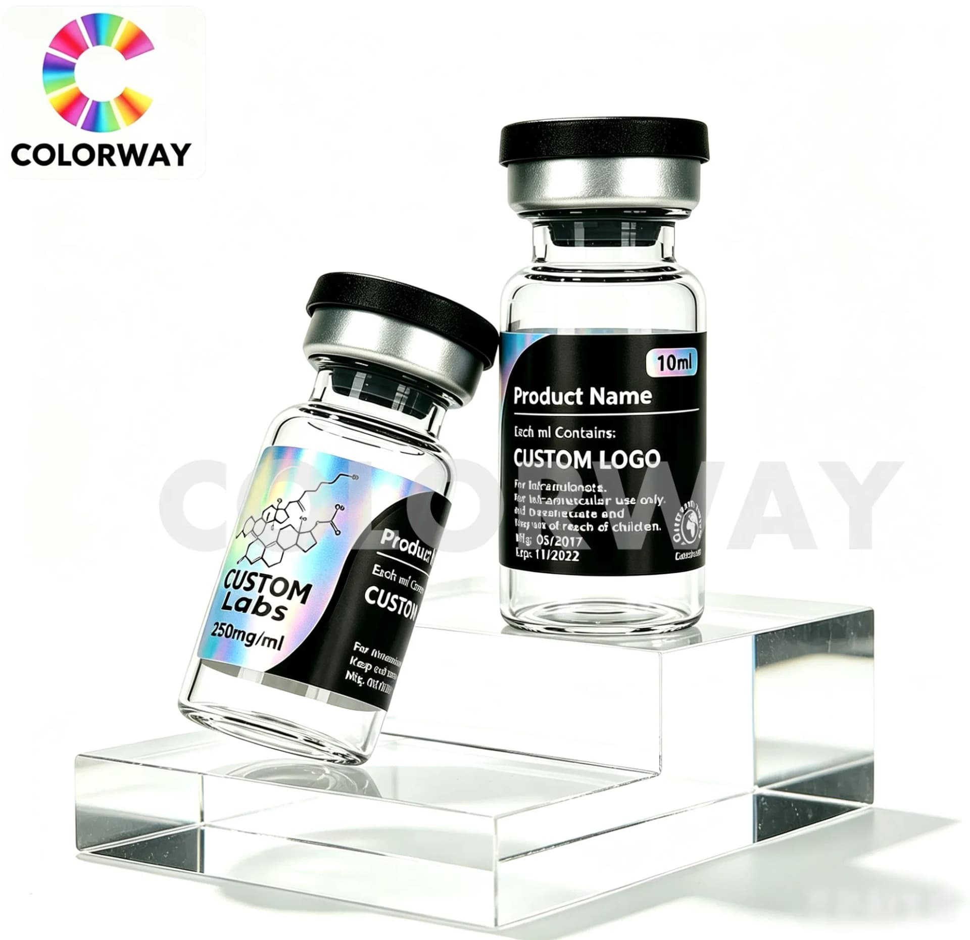 Custom Print Pill/Injection/Medicine/Glass Vial Bottle Label