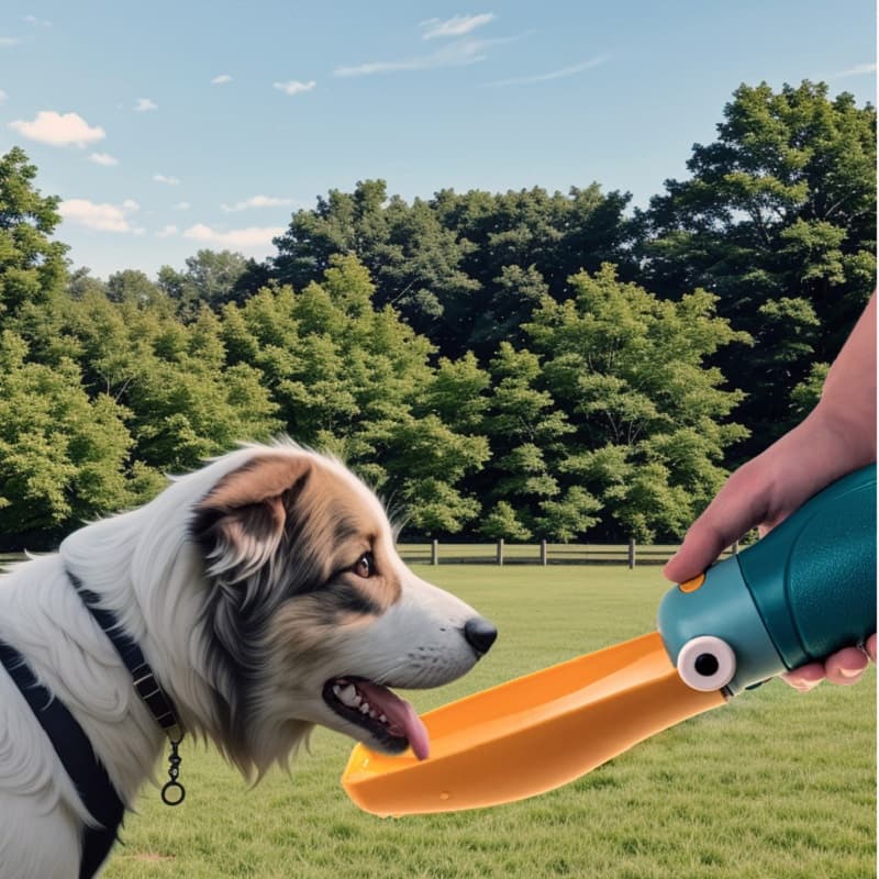 Pet Product Dog Bottle in Vibrant Blue White and Pink for Active Pets