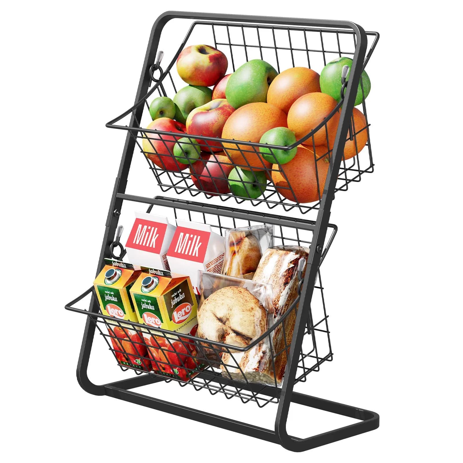 2025 Hot Sale Counter Top Fruit and Vegetable Double Storage Rack
