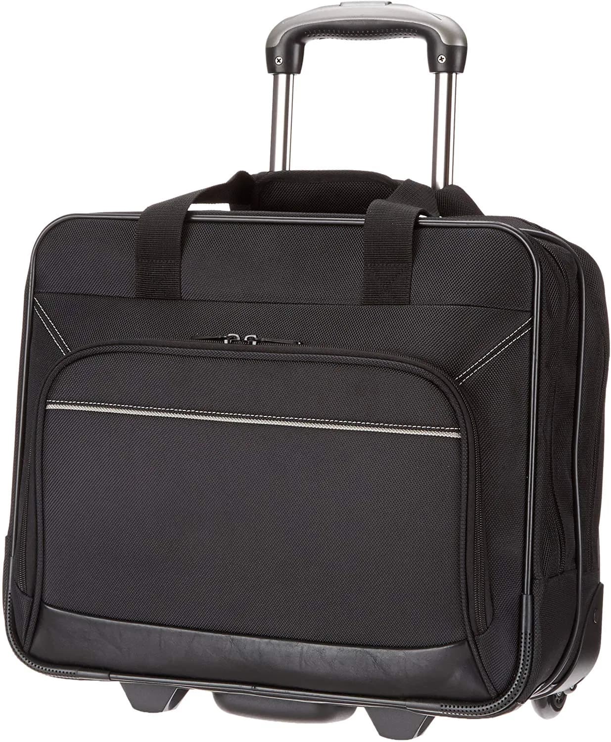 Custom Logo Nylon Rolling Bag Laptop Computer Case with Wheels