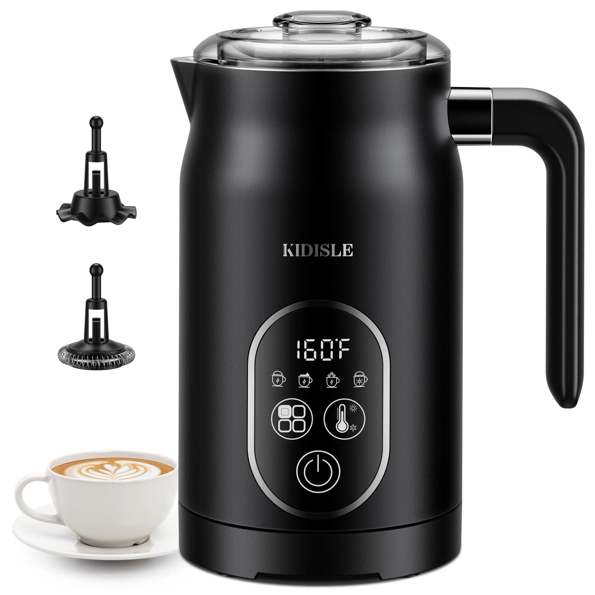 Automatic Milk Steamer with New Foam Density Feature Heating Milk Frother Hot and Cold Foammaker