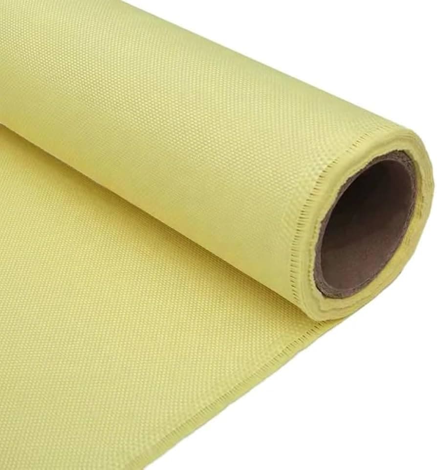 200d-3000d Yellow Plain Weave Aramid Fiber with High Temperature Resistant Kevlar Fabric