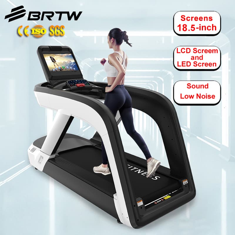 Brtw Commercial Treadmill Featuring Spacious Wide Running Surface Area