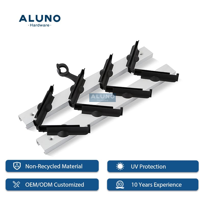 Aluno OEM ODM Easy to Install Weatherproof Classic Shutter Hardware Louvers Hardwares Aluminum Glass Louver