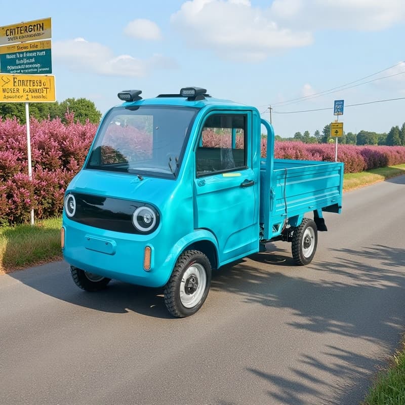 Manufacturer China Electric Truck Short-Distance Transportion 4 Wheels Cars