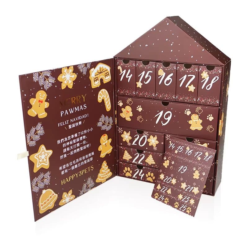 Advent Calendar Box 7 Days Calendario De Adviento Maquillaje Christmas Gift Box 24 Days Luxury Custom Calendar Box Hexgan Shape