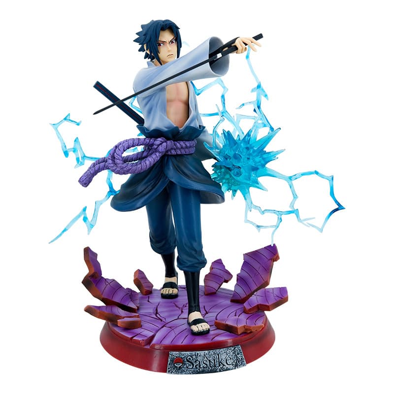 28cm Naruto Chidori Uchiha Sasuke Anime Action Figure PVC Resin Crafts