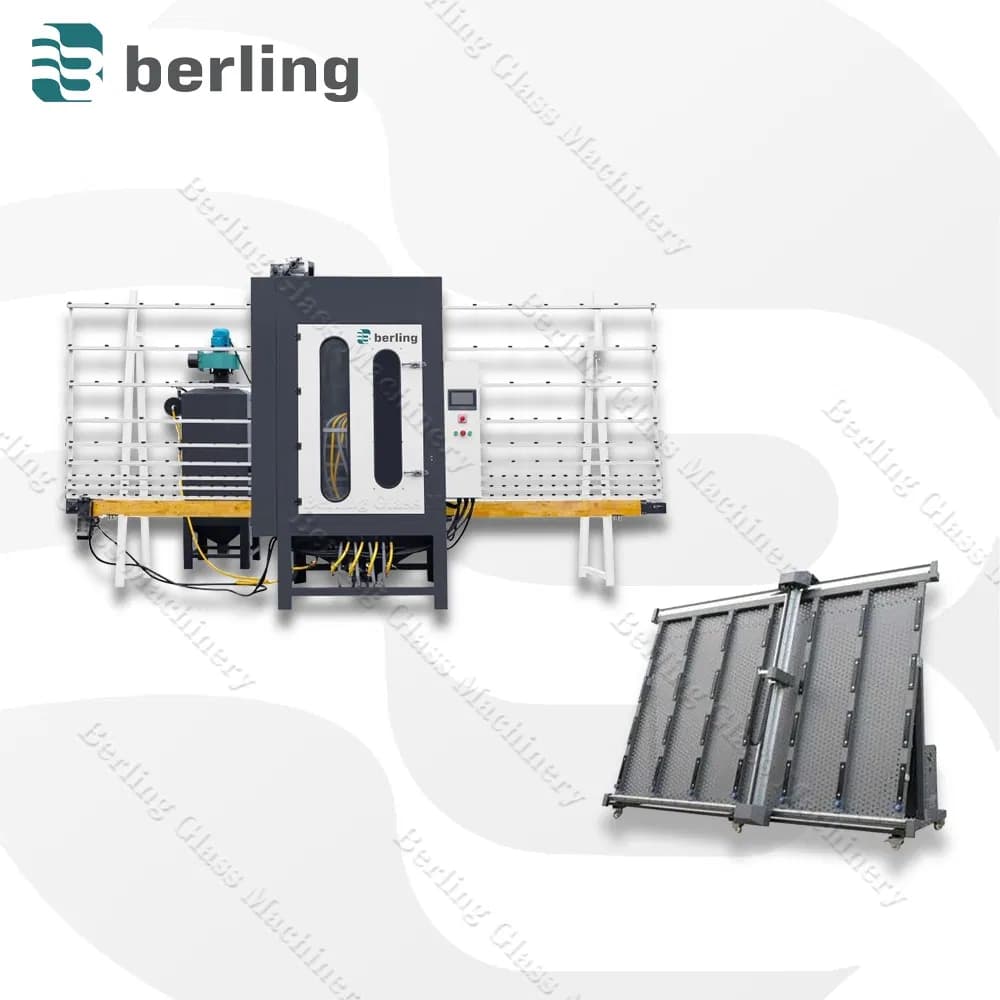 Full Automatic Glass Sandblasting Machinery with Multi Nozzles and Touch Screen Processing