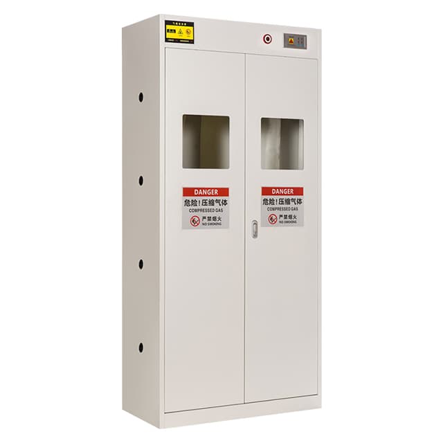 2 Cylinders Fireproof Explosion Proof Steel Safety Gas Cylinder Cabinet with Exhaust Vent