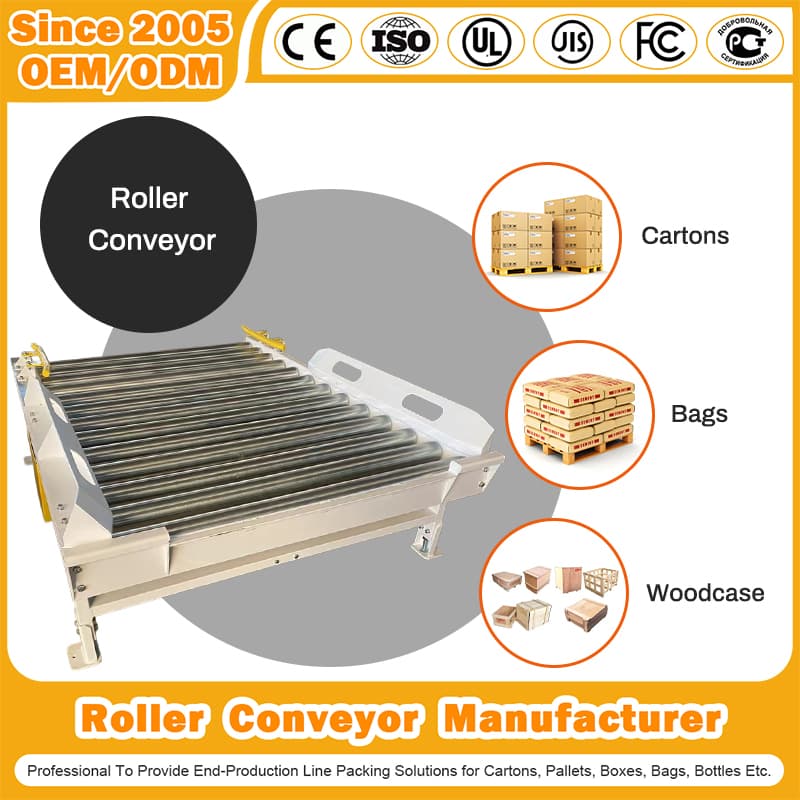 China Conveyor Customized Manufacturer Powered Truck Loading Motorized Expanded Online/Inline Pallet Flexible Skate Wheel/Belt/V Salt Chain Roller Conveyor