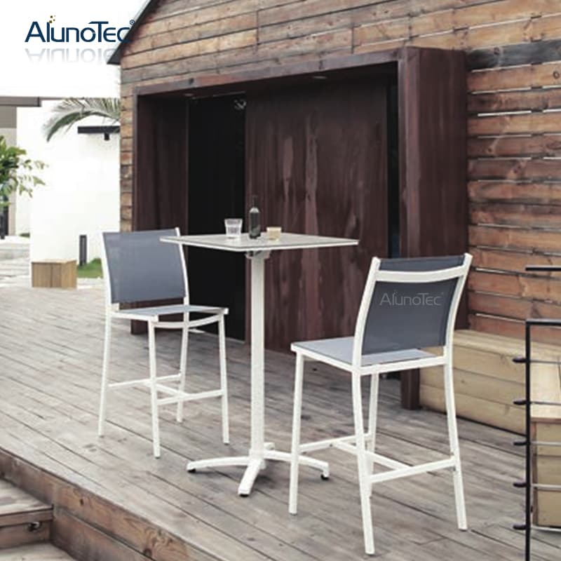 High Quality Aluminum Design Outdoor High Bar Table Sets