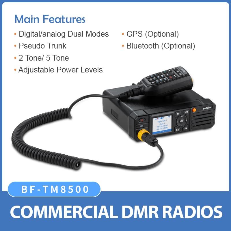 Bf-TM8500 50 Watts High Power VHF UHF Car Radio Vehicle Mounted Mobile Radio