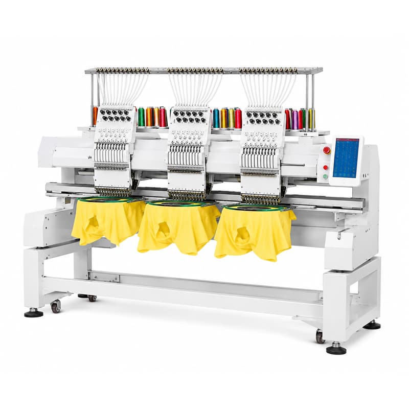 Smart Computerized 3 Head Embroidery Machine for Custom Logo Embroidery Solutions